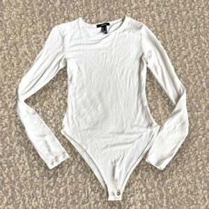 Forever 21 BODYSUIT Ribbed LONG SLEEVE Size Small